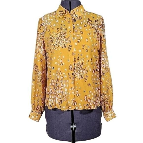 Alfani Petite Animal-Print Shirt Sz PP - Picture 1 of 13